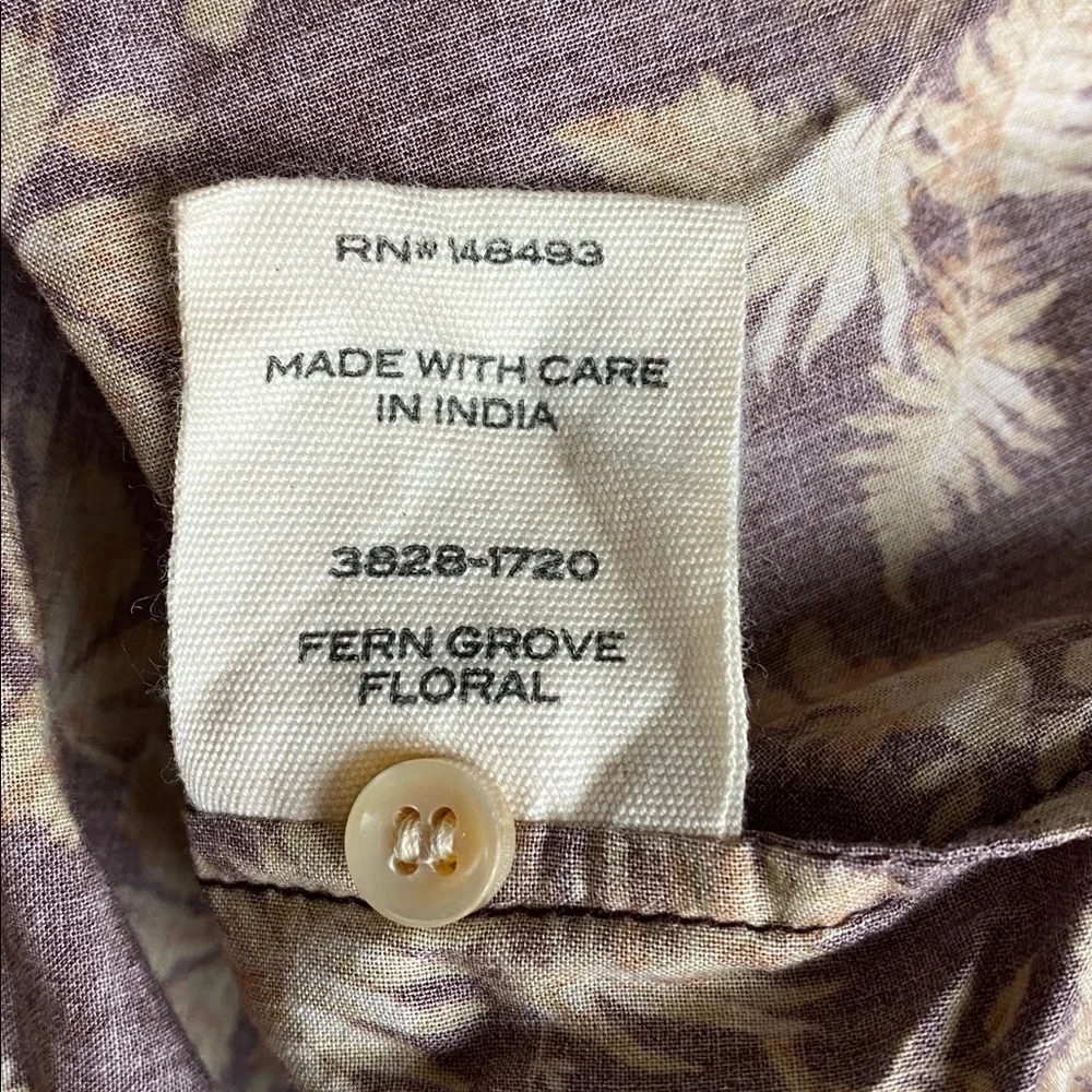 Doen Norma fern grove floral tie neck blouse